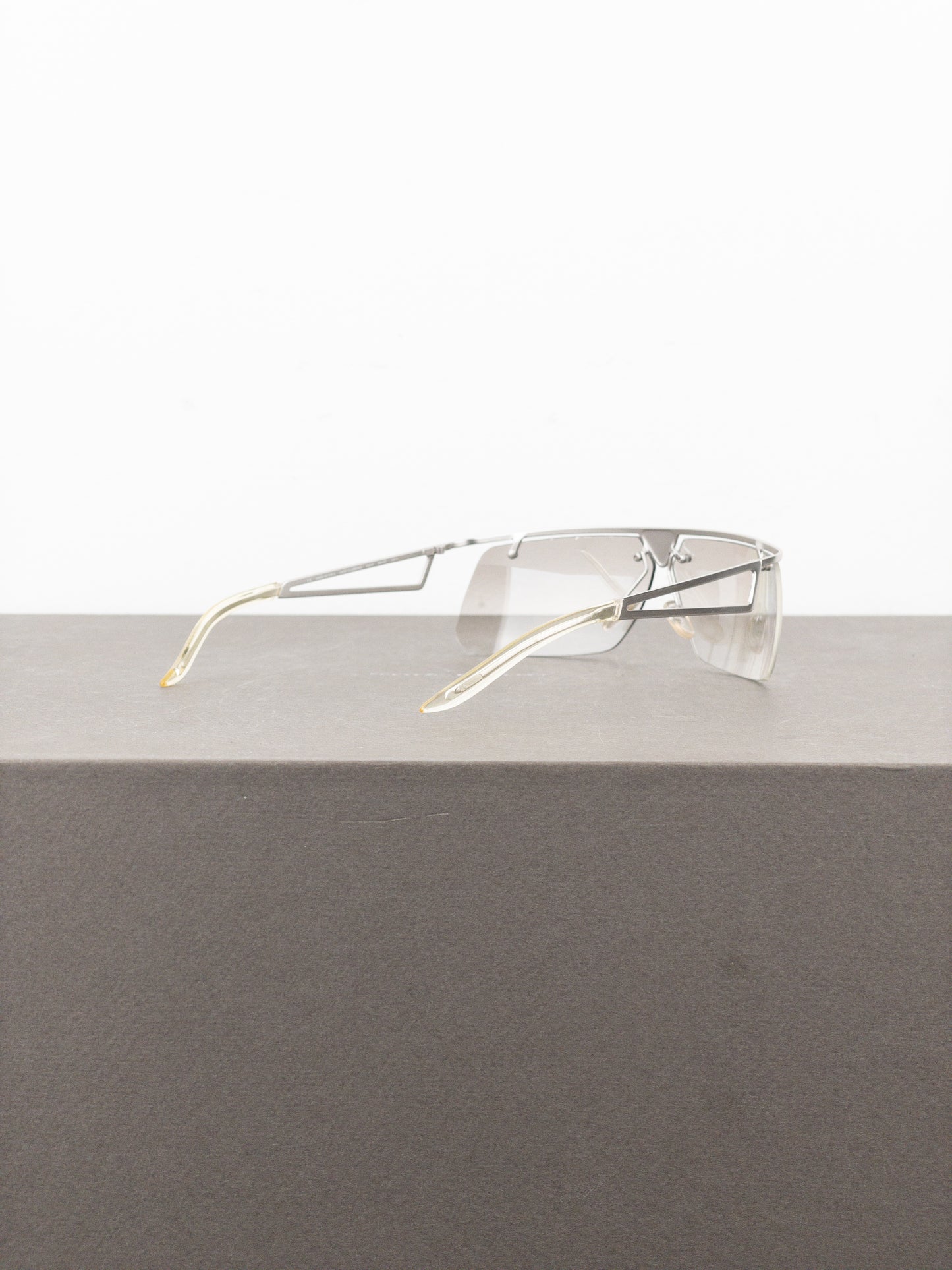 Dior by Galliano 2000s ‘Clubbing’ Rimless Wrap Mask Shield Sunglasses