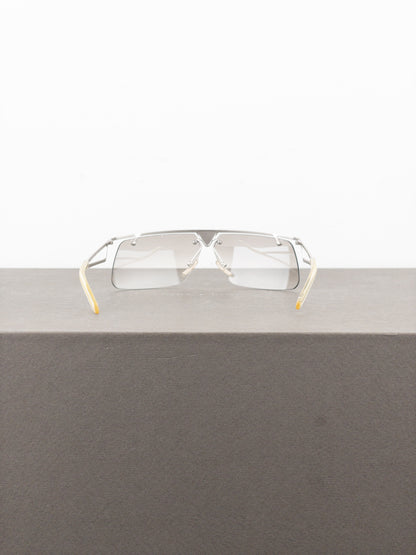 Dior by Galliano 2000s ‘Clubbing’ Rimless Wrap Mask Shield Sunglasses