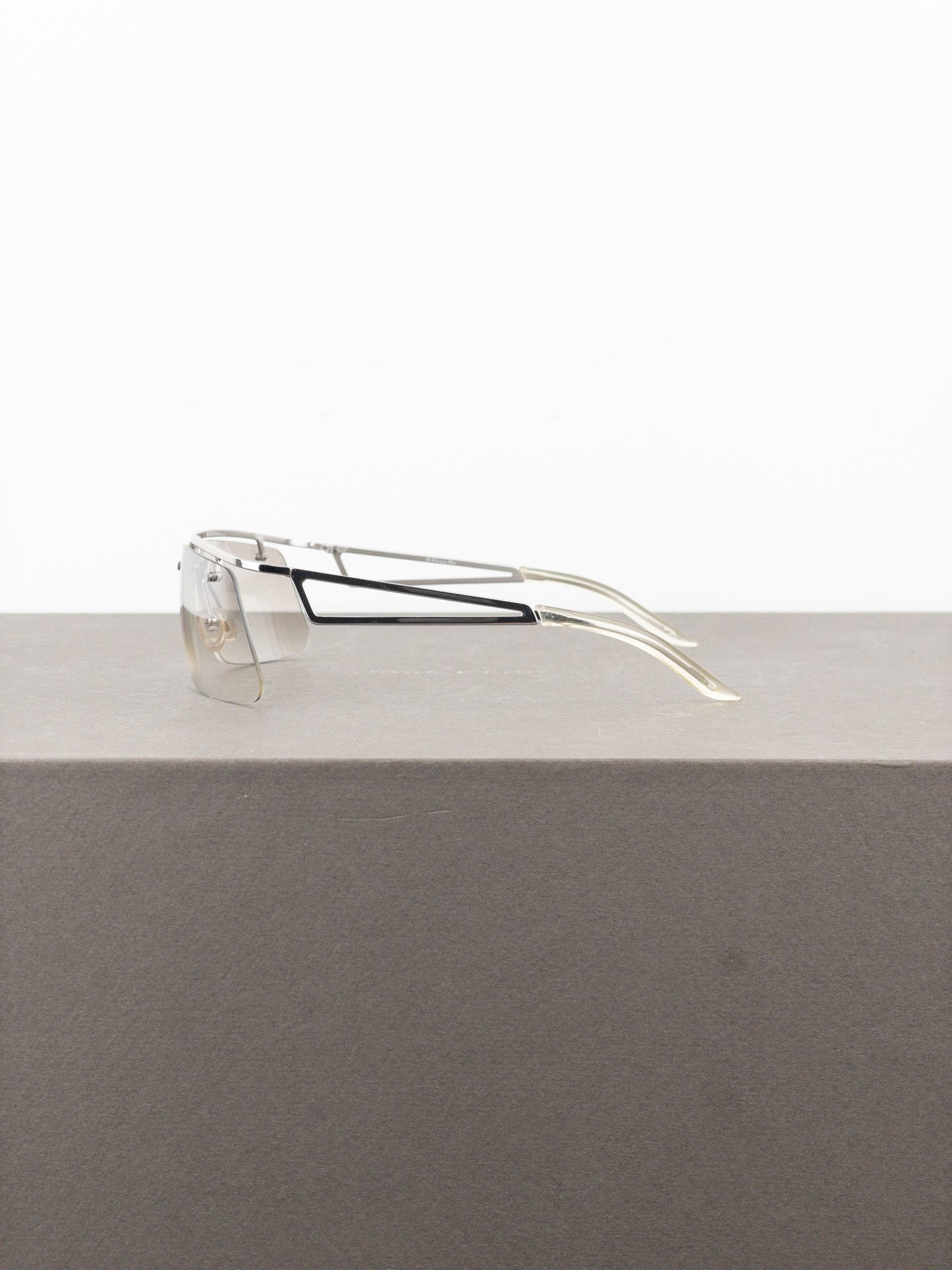 Dior by Galliano 2000s ‘Clubbing’ Rimless Wrap Mask Shield Sunglasses