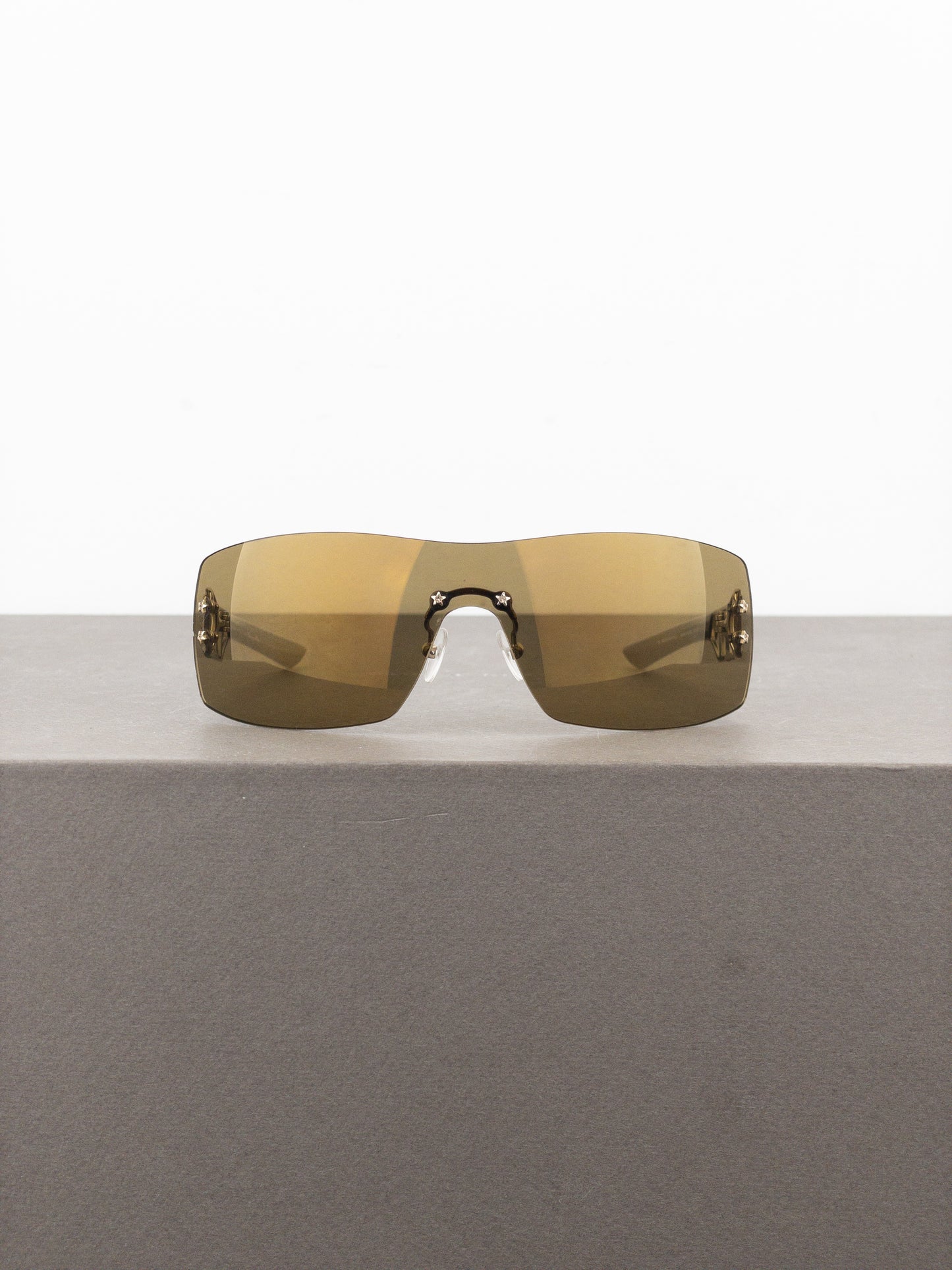 Dior by Galliano 2000s ‘Diorlywood’ Rhinestone Wrap Mask Shield Sunglasses