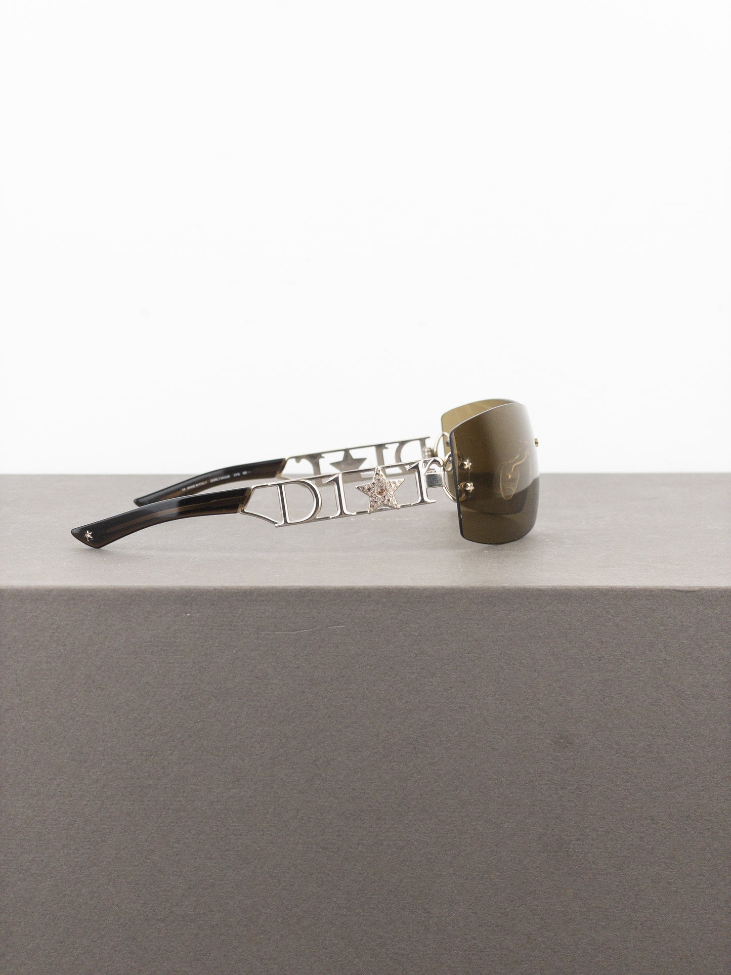 Dior by Galliano 2000s ‘Diorlywood’ Rhinestone Wrap Mask Shield Sunglasses