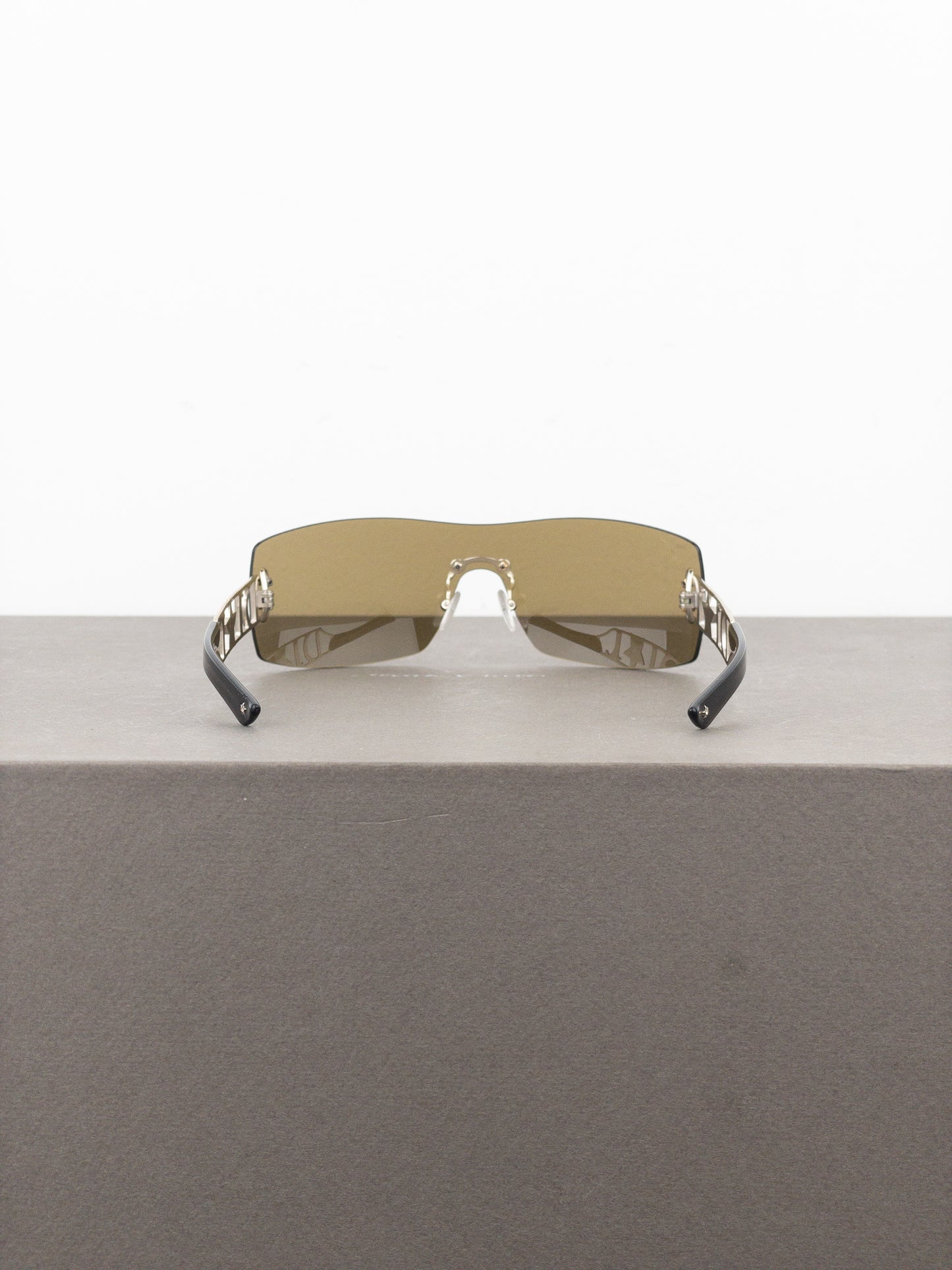 Dior by Galliano 2000s ‘Diorlywood’ Rhinestone Wrap Mask Shield Sunglasses