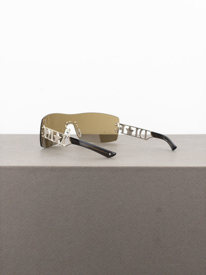 Dior by Galliano 2000s ‘Diorlywood’ Rhinestone Wrap Mask Shield Sunglasses