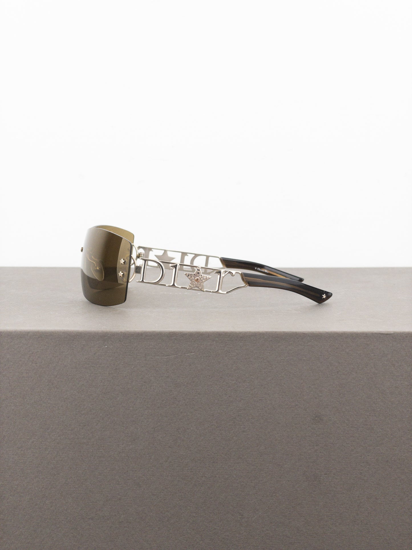 Dior by Galliano 2000s ‘Diorlywood’ Rhinestone Wrap Mask Shield Sunglasses