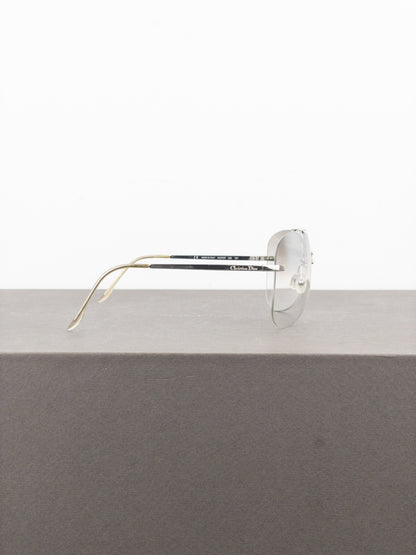 Dior by Galliano 2000s ‘Aviator’ Wrap Mask Shield Sunglasses