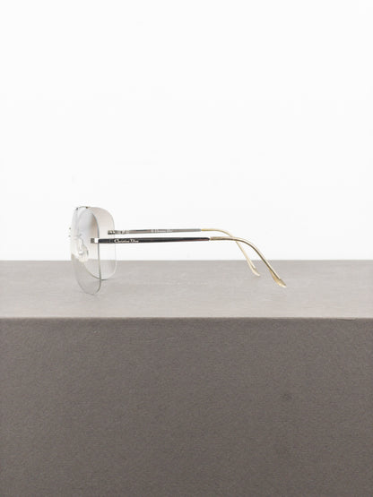 Dior by Galliano 2000s ‘Aviator’ Wrap Mask Shield Sunglasses