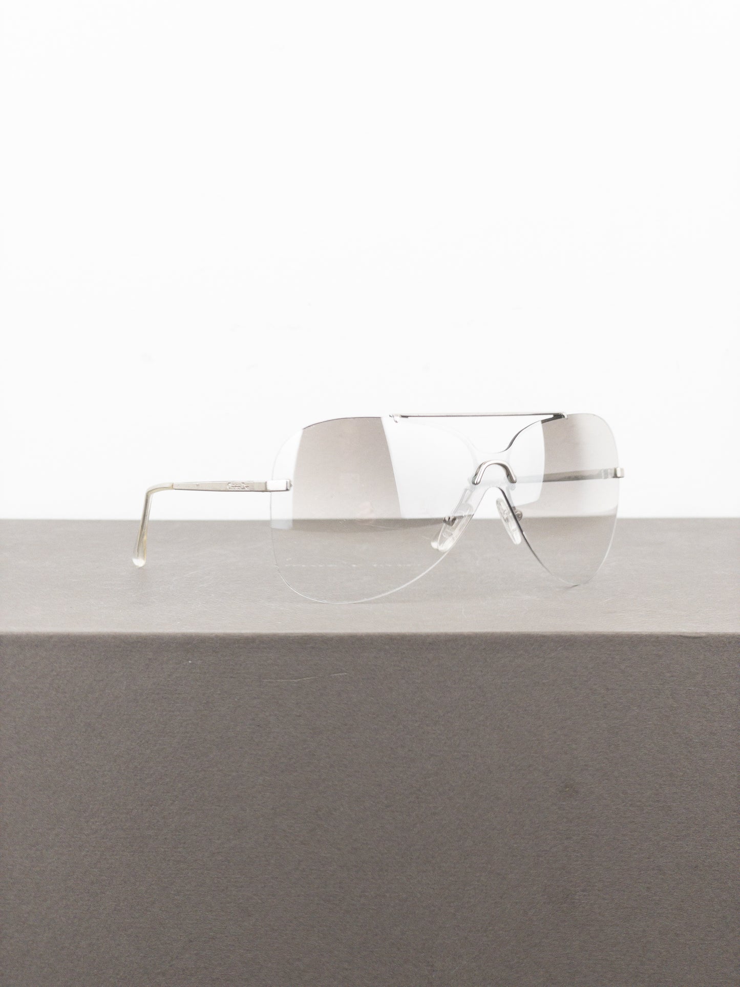 Dior by Galliano 2000s ‘Aviator’ Wrap Mask Shield Sunglasses