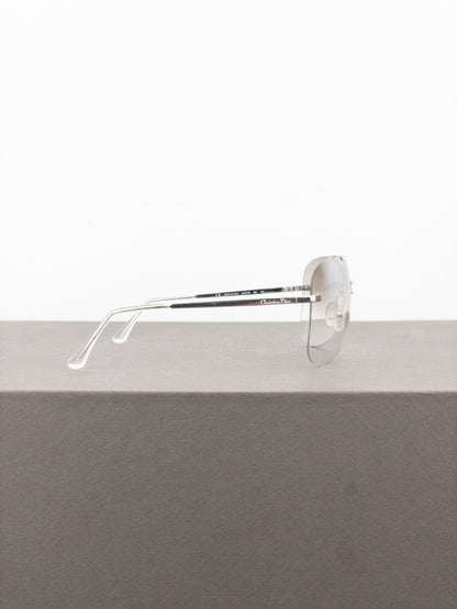 Dior by Galliano 2000s ‘Aviator’ Wrap Mask Shield Sunglasses