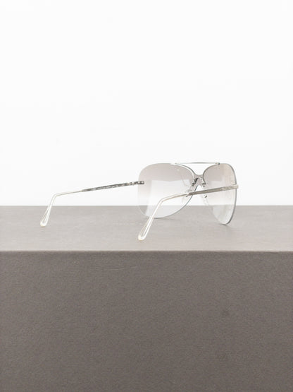 Dior by Galliano 2000s ‘Aviator’ Wrap Mask Shield Sunglasses