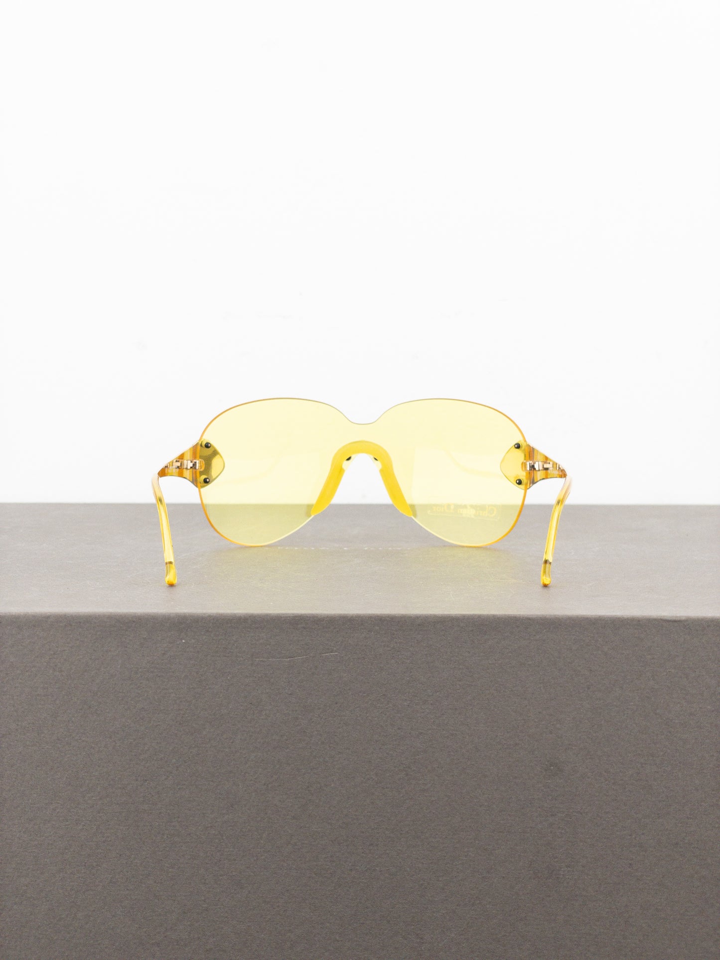 Dior by Galliano SS00 ‘Pilot’ Rimless Wrap Mask Shield Sunglasses