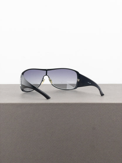 Dior by Galliano 2000s ‘Subdior 2’ Wrap Mask Shield Sunglasses