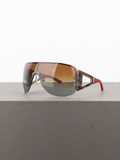 Dior by Galliano 2000s ‘Escrime 1’ Wrap Mask Shield Sunglasses