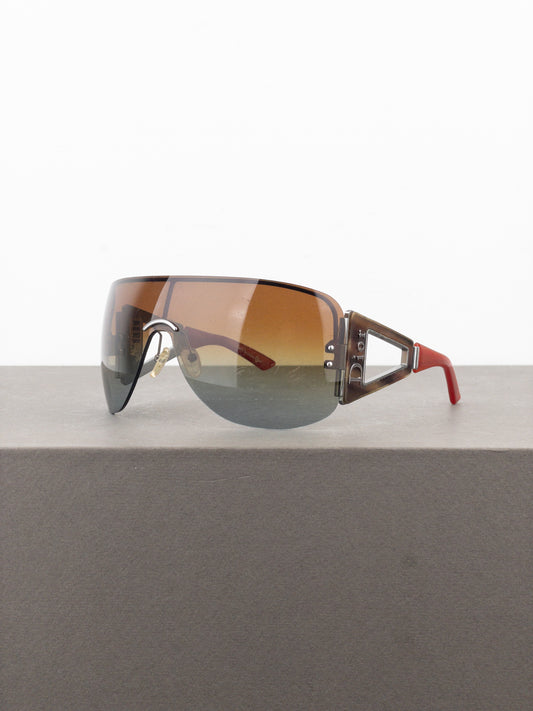Dior by Galliano 2000s ‘Escrime 1’ Wrap Mask Shield Sunglasses