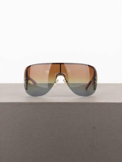 Dior by Galliano 2000s ‘Escrime 1’ Wrap Mask Shield Sunglasses