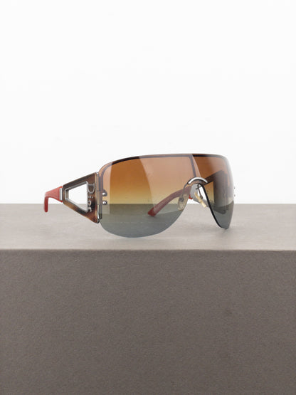 Dior by Galliano 2000s ‘Escrime 1’ Wrap Mask Shield Sunglasses