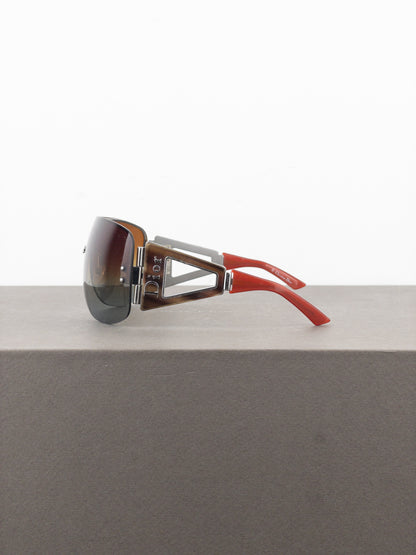 Dior by Galliano 2000s ‘Escrime 1’ Wrap Mask Shield Sunglasses