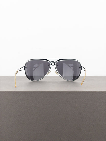 Jean Paul Gaultier 1990s SJP 006 Aviator Wrap Mask Shield Sunglasses