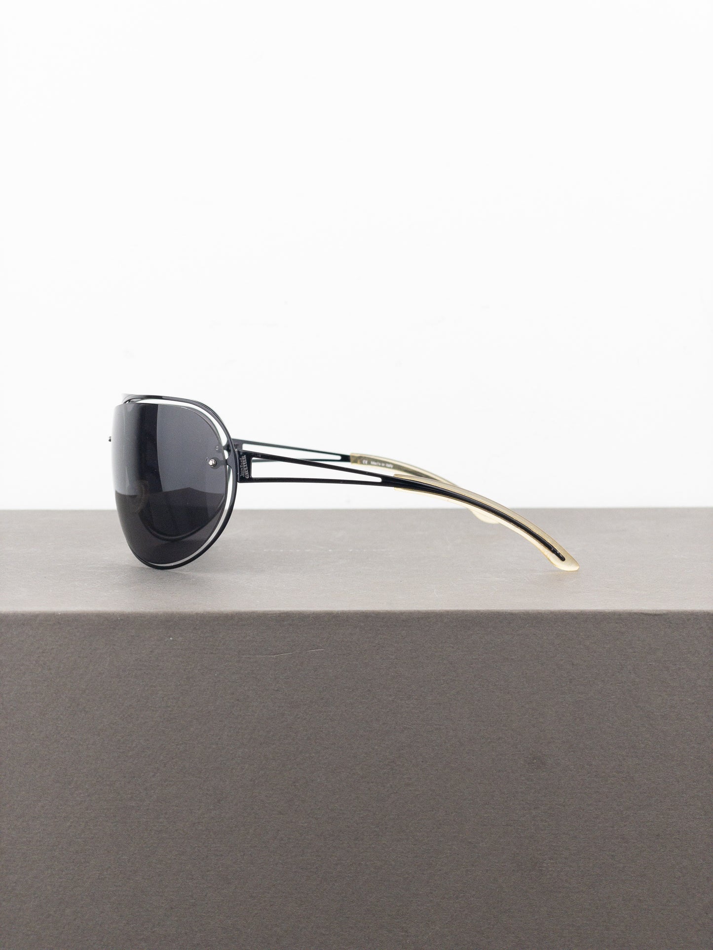 Jean Paul Gaultier 1990s SJP 006 Aviator Wrap Mask Shield Sunglasses