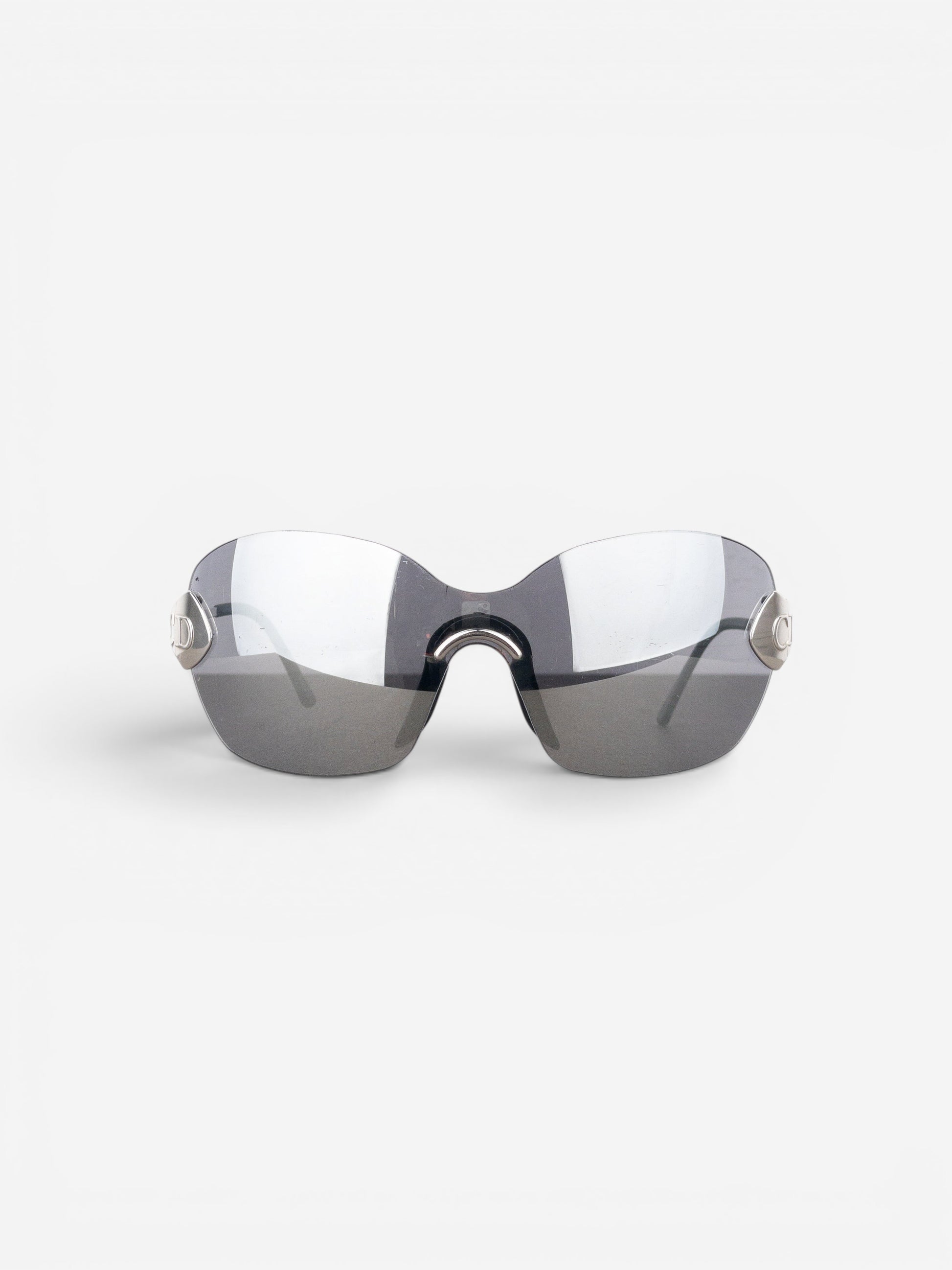 Dior by Galliano SS00 ‘Futura’ Rimless Pilot Wrap Mask Shield Sunglasses – photo 2