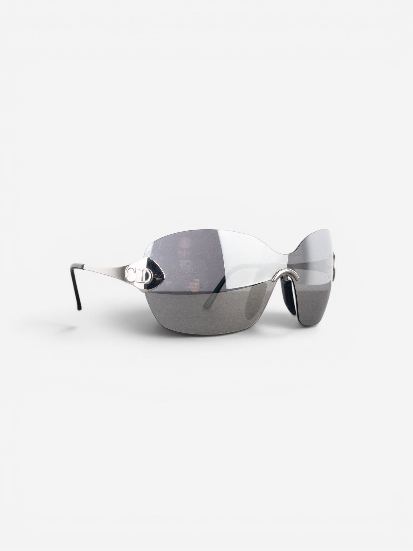Dior by Galliano SS00 ‘Futura’ Rimless Pilot Wrap Mask Shield Sunglasses – photo 3