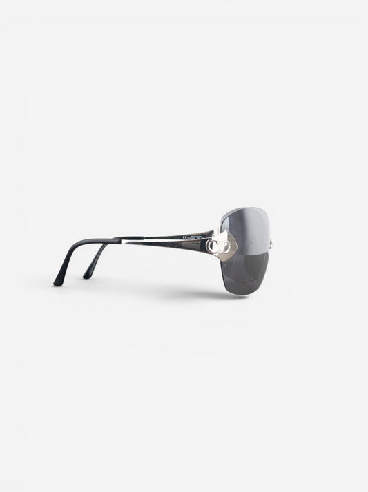 Dior by Galliano SS00 ‘Futura’ Rimless Pilot Wrap Mask Shield Sunglasses – photo 4