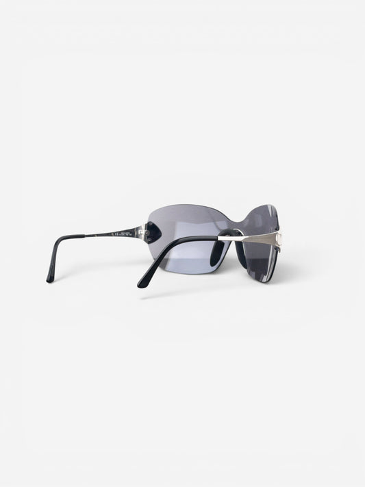 Dior by Galliano SS00 ‘Futura’ Rimless Pilot Wrap Mask Shield Sunglasses – photo 5