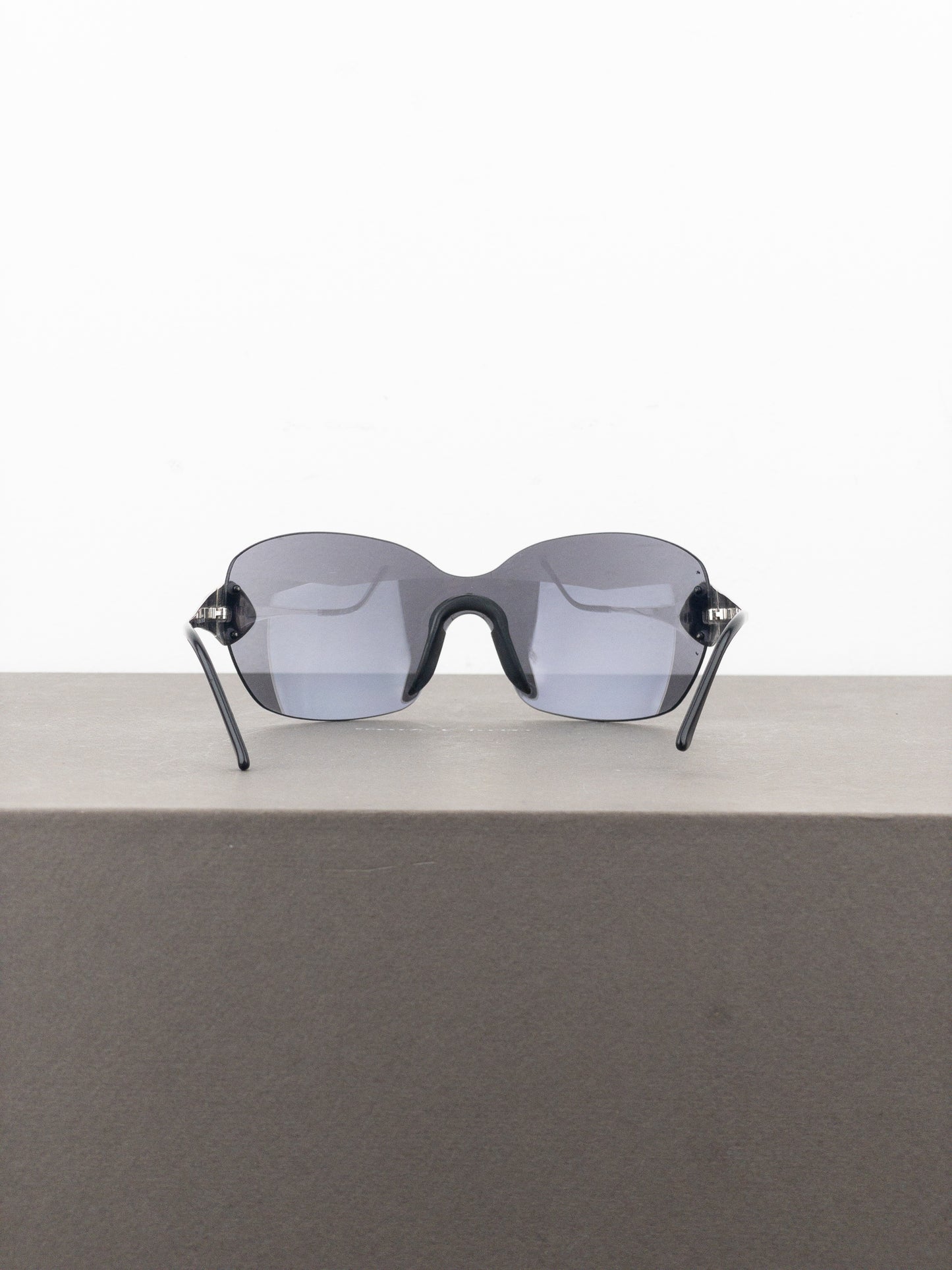 Dior by Galliano SS00 ‘Futura’ Rimless Pilot Wrap Mask Shield Sunglasses