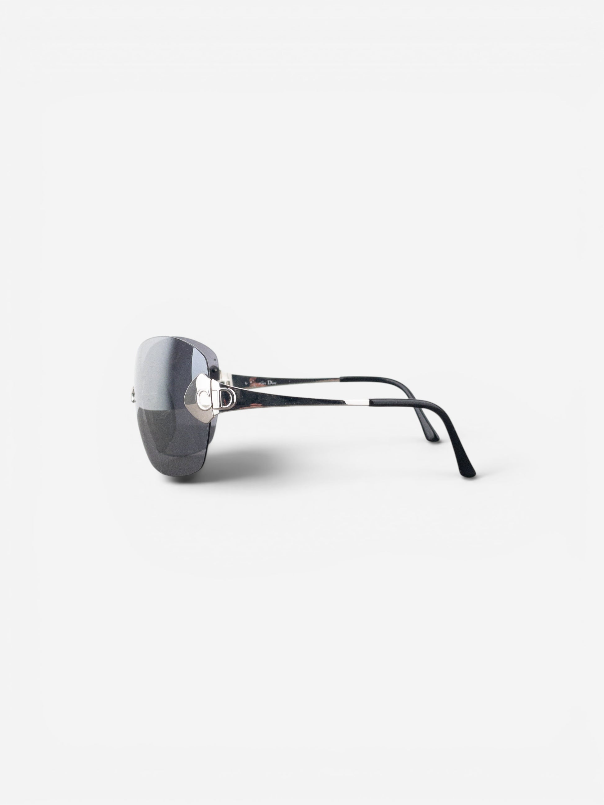 Dior by Galliano SS00 ‘Futura’ Rimless Pilot Wrap Mask Shield Sunglasses – photo 7