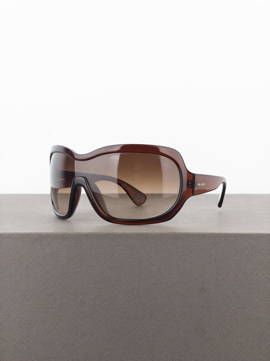 Prada AW11 Oversized ‘Illusion’ Wrap Mask Shield Sunglasses