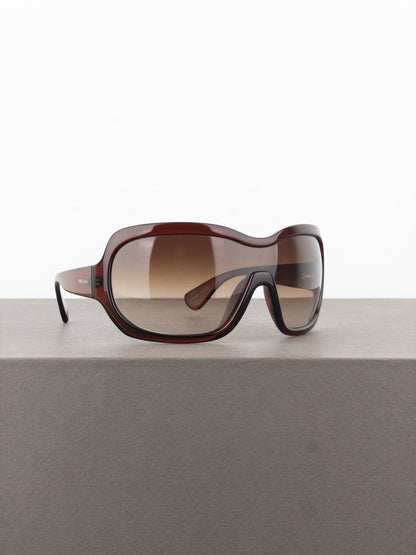 Prada AW11 Oversized ‘Illusion’ Wrap Mask Shield Sunglasses