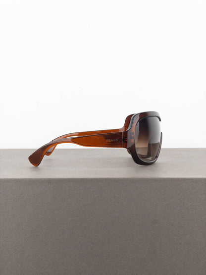 Prada AW11 Oversized ‘Illusion’ Wrap Mask Shield Sunglasses