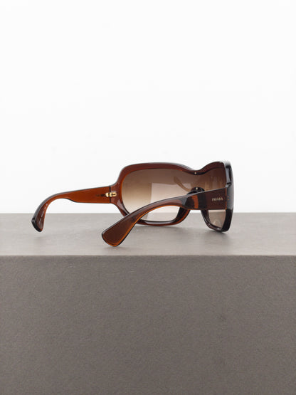 Prada AW11 Oversized ‘Illusion’ Wrap Mask Shield Sunglasses