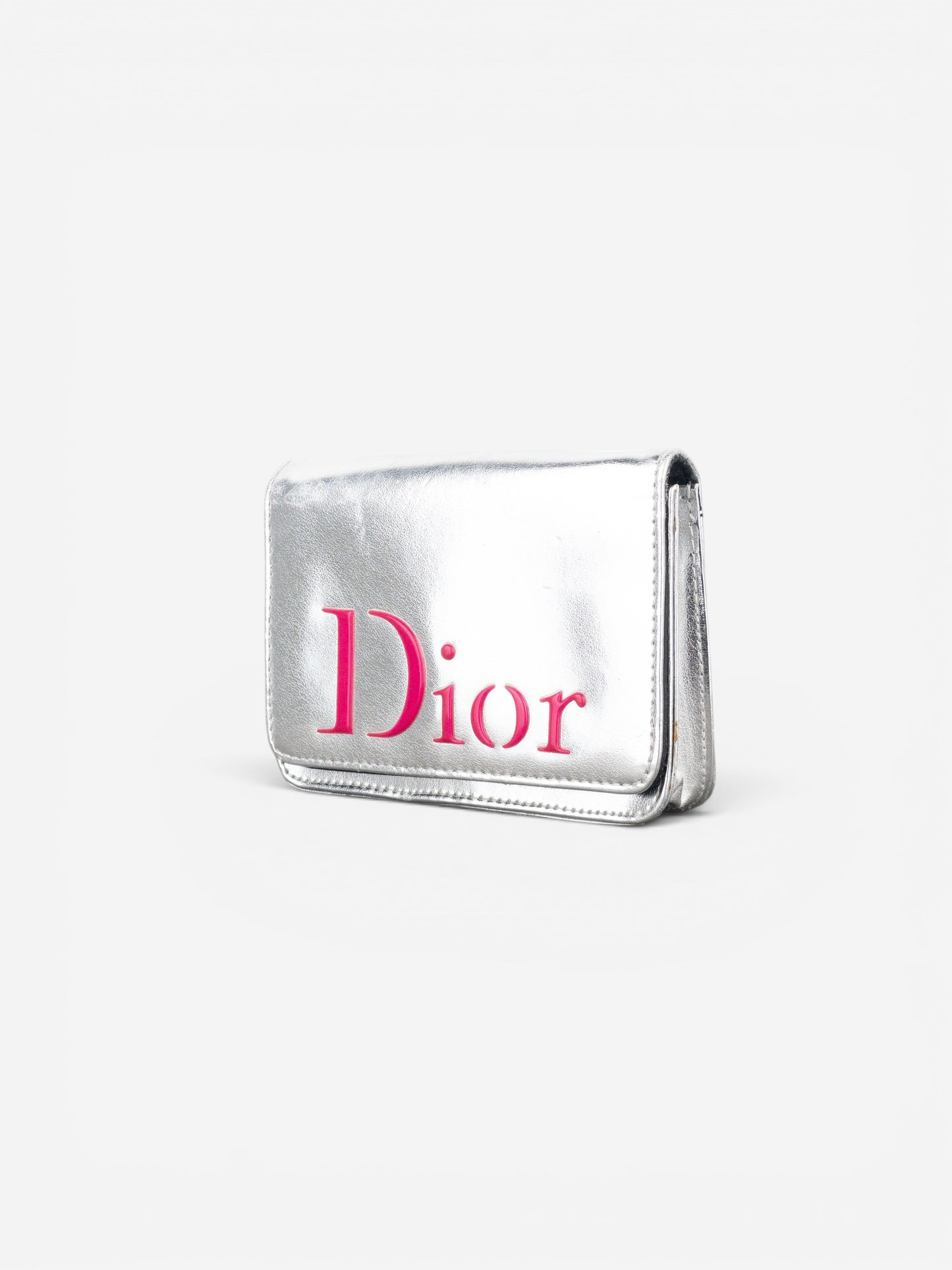 Dior 2000s Metallic Silver Cosmetic Bag – photo 2