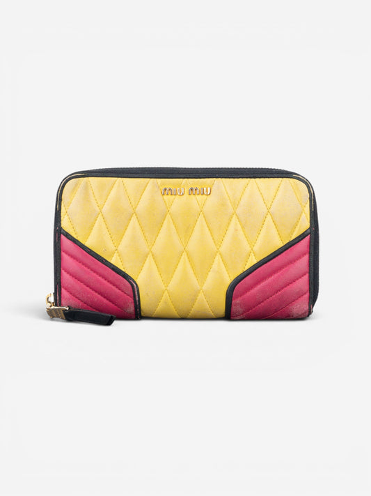 Miu Miu 2000s Quilted Biker Zipper Wallet