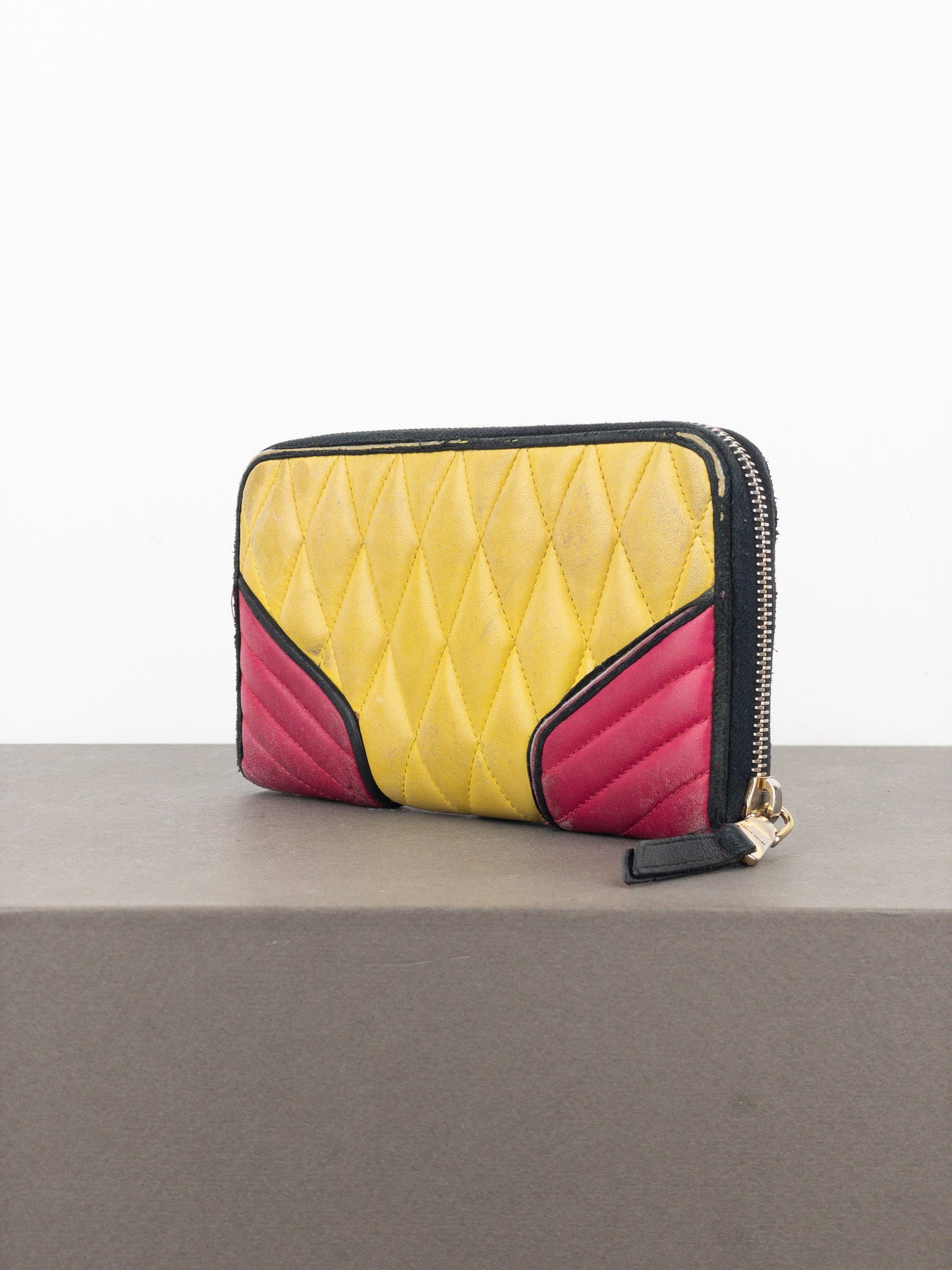 Miu Miu 2000s Quilted Biker Zipper Wallet