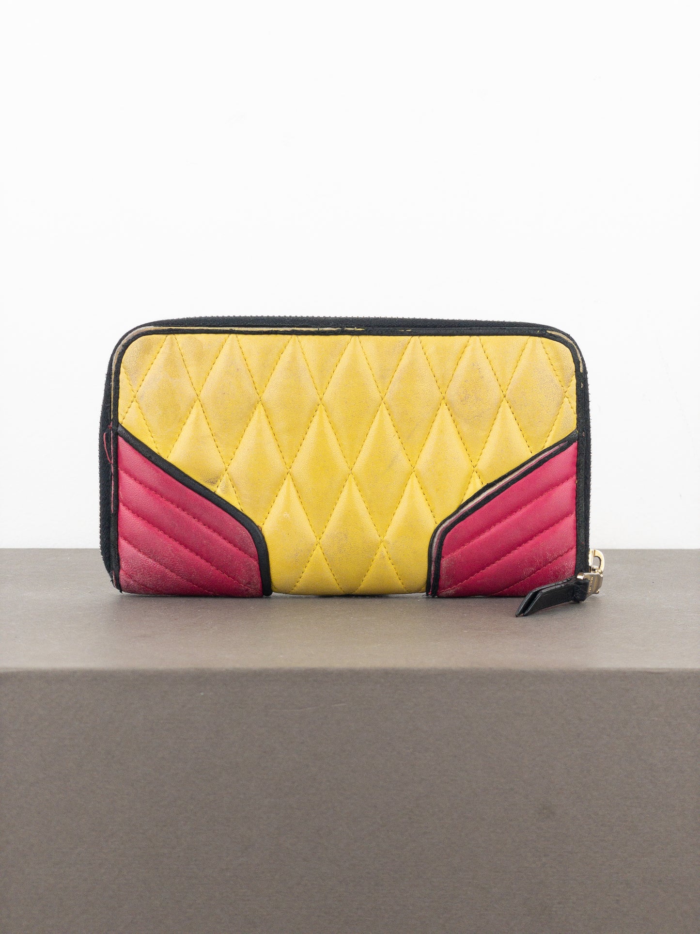 Miu Miu 2000s Quilted Biker Zipper Wallet