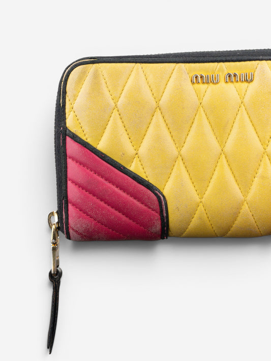 Miu Miu 2000s Quilted Biker Zipper Wallet – photo 7