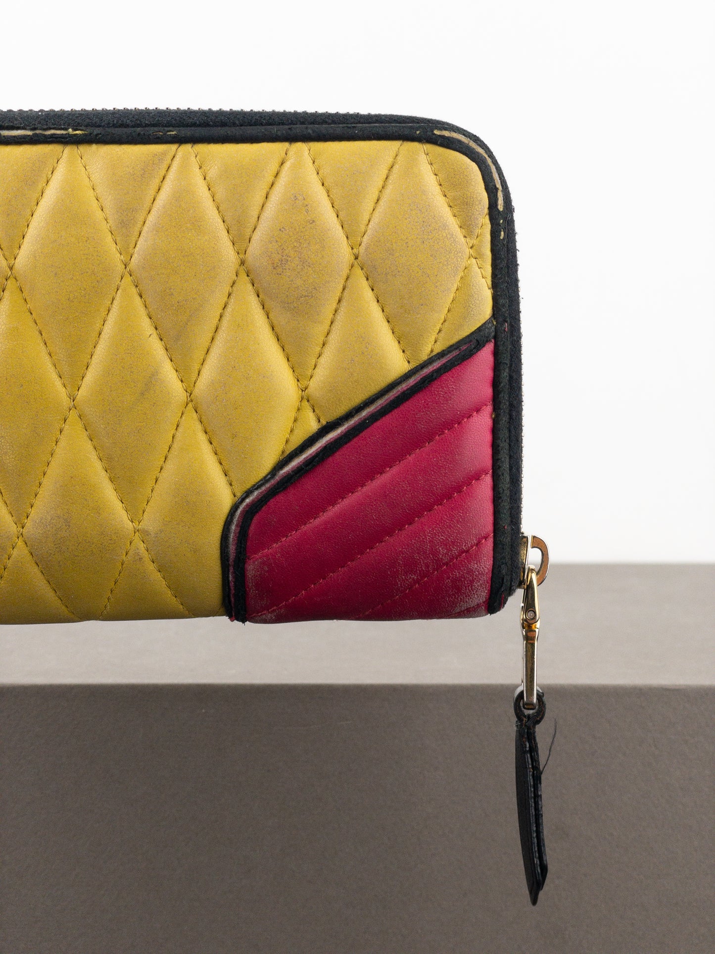 Miu Miu 2000s Quilted Biker Zipper Wallet