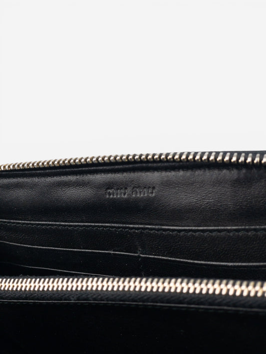 Miu Miu 2000s Quilted Biker Zipper Wallet – photo 12