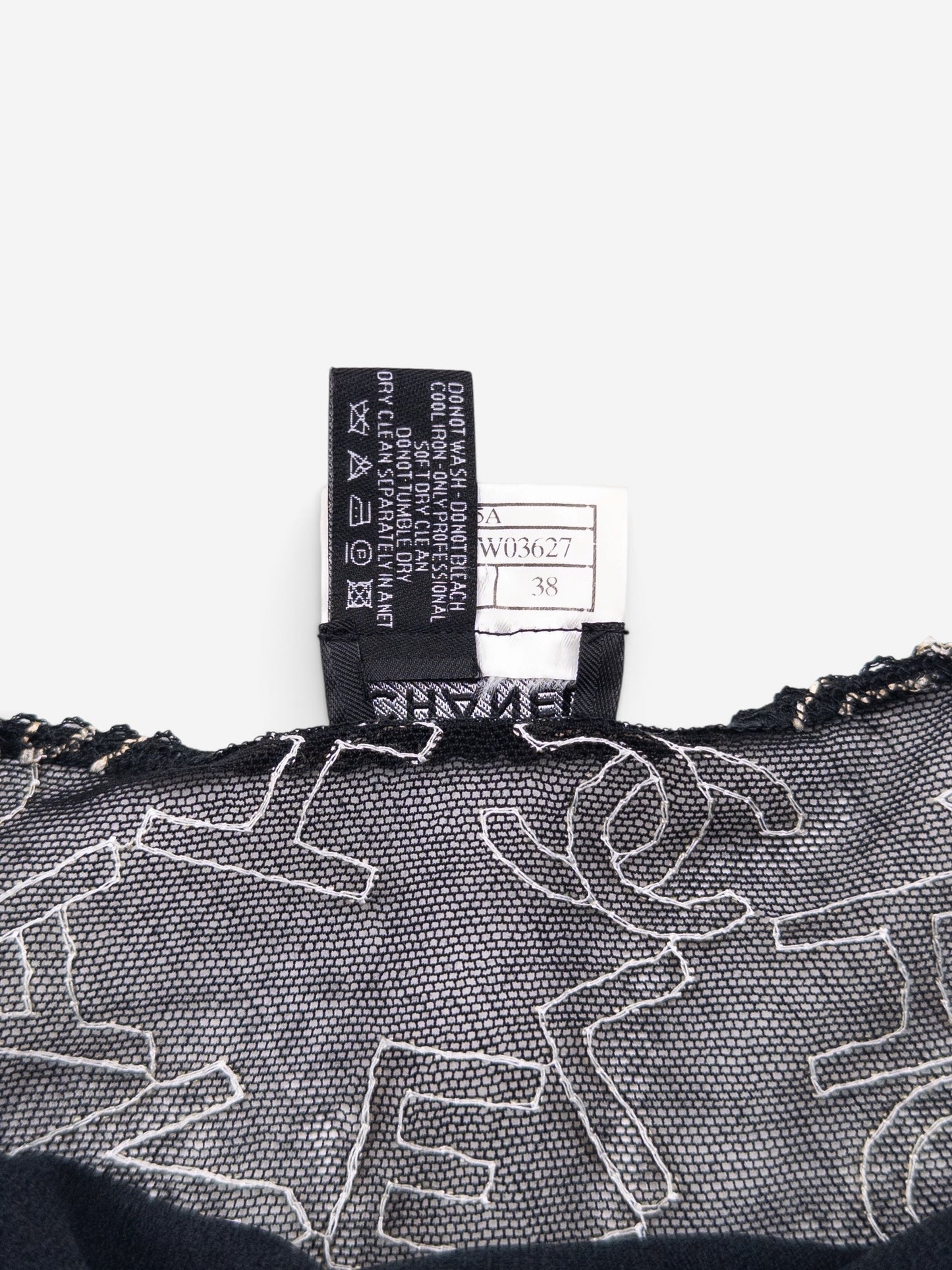 Chanel by Karl Lagerfeld AW05 Double-Layered Lace Logo Camisole Tank Top