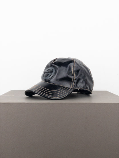 Gucci by Tom Ford 1990s Patent Leather Logo Baseball Cap