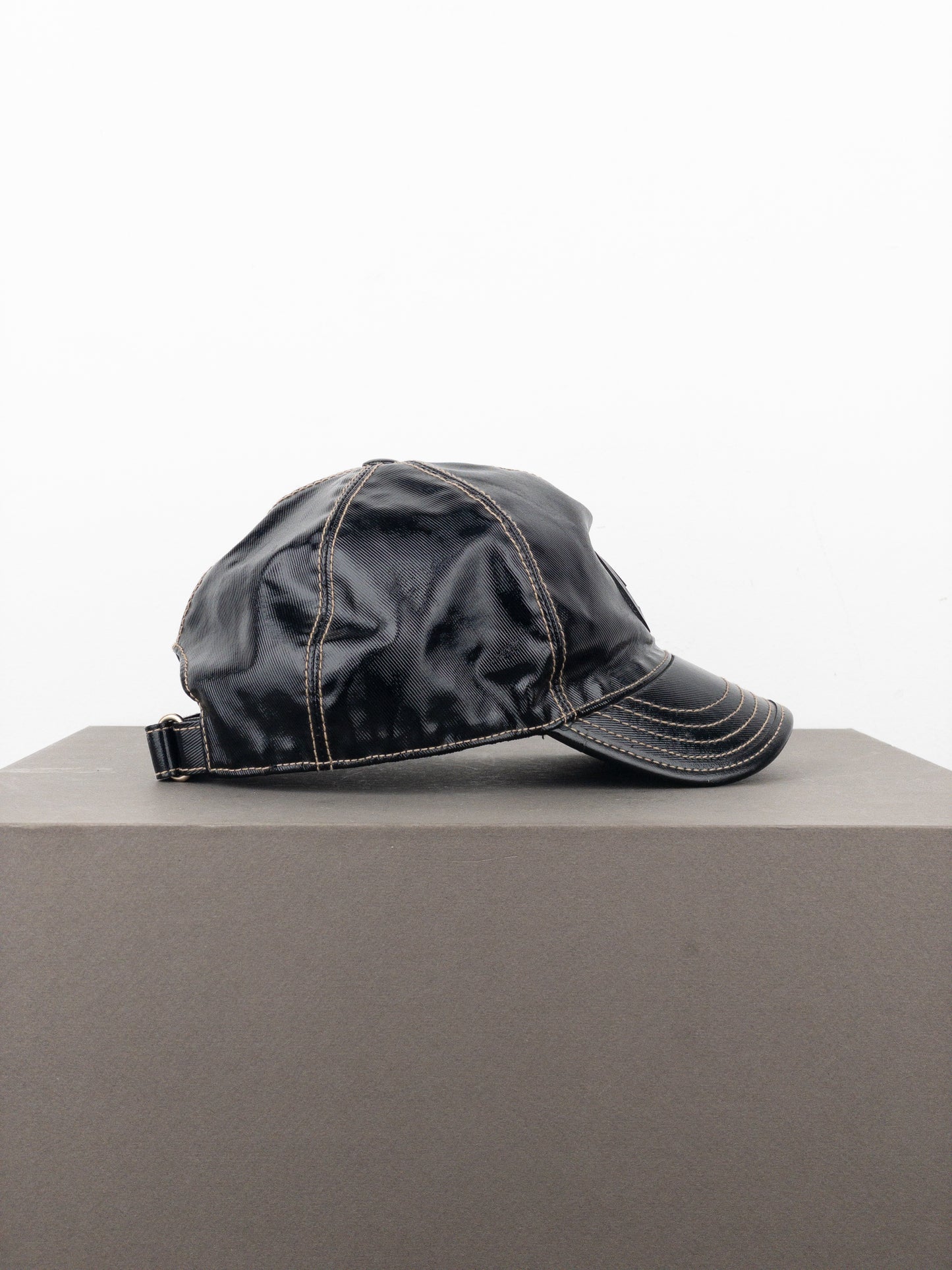 Gucci by Tom Ford 1990s Patent Leather Logo Baseball Cap