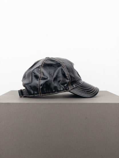 Gucci by Tom Ford 1990s Patent Leather Logo Baseball Cap