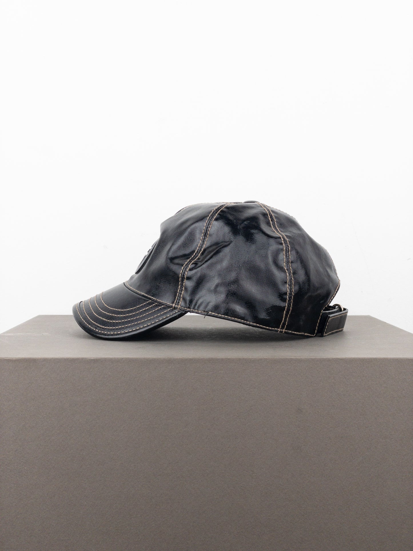 Gucci by Tom Ford 1990s Patent Leather Logo Baseball Cap
