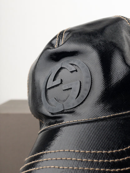 Gucci by Tom Ford 1990s Patent Leather Logo Baseball Cap