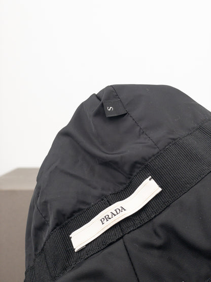 Prada 2000s Rhinestone Triangle Logo Bucket Hat