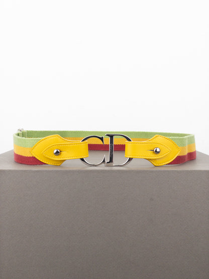 Dior by Galliano SS04 ‘Rasta’ Logo Belt