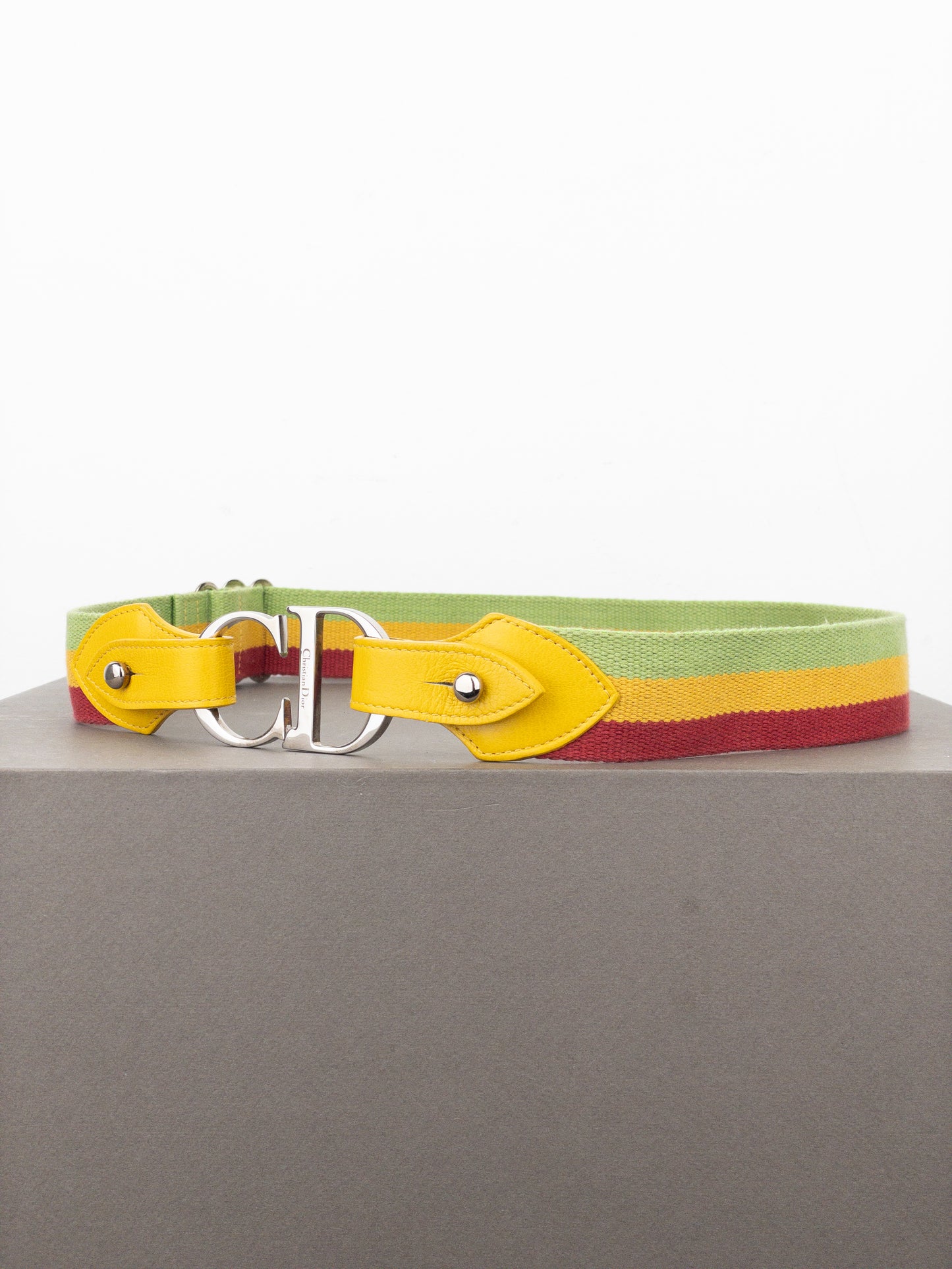 Dior by Galliano SS04 ‘Rasta’ Logo Belt