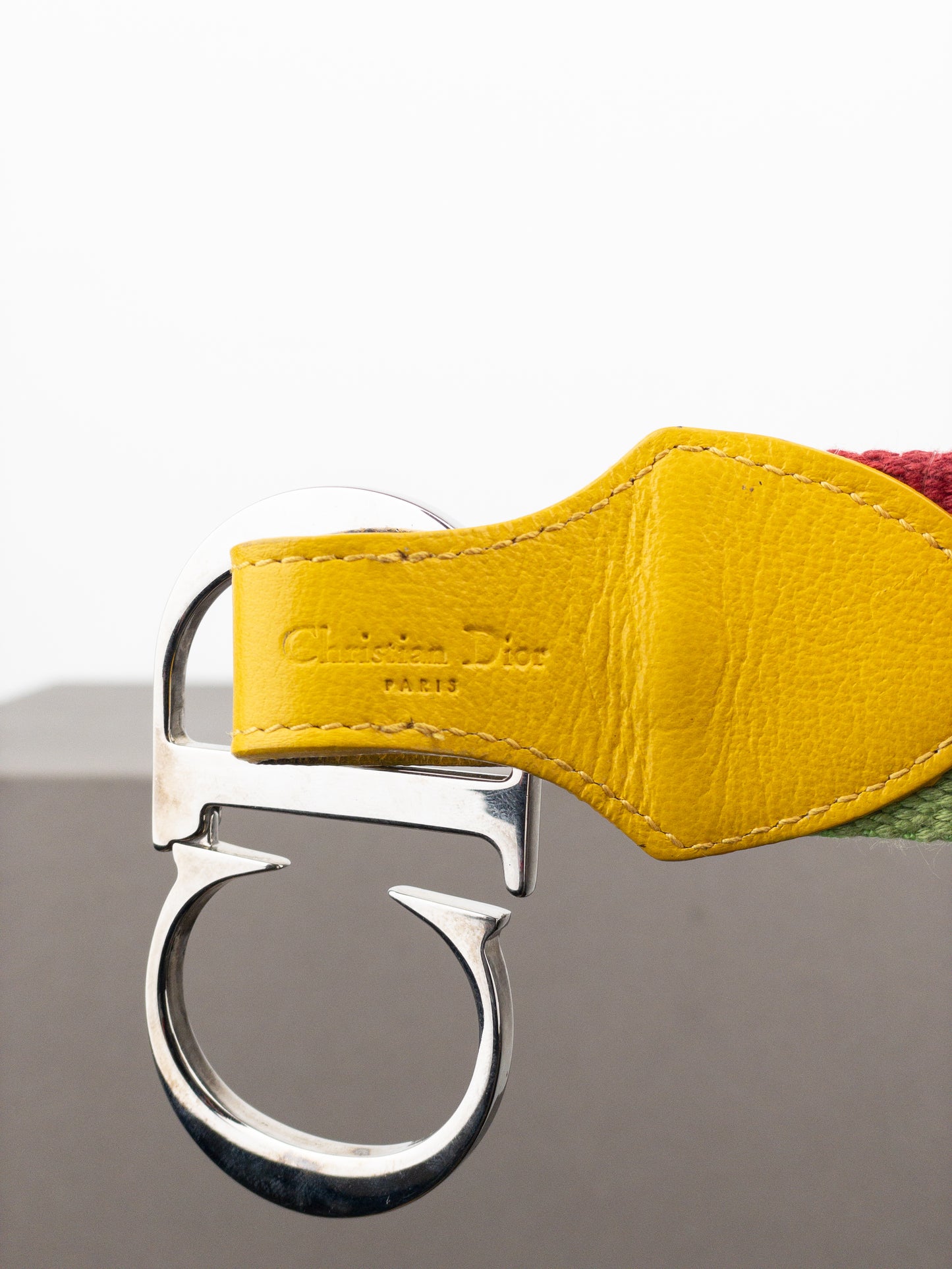 Dior by Galliano SS04 ‘Rasta’ Logo Belt