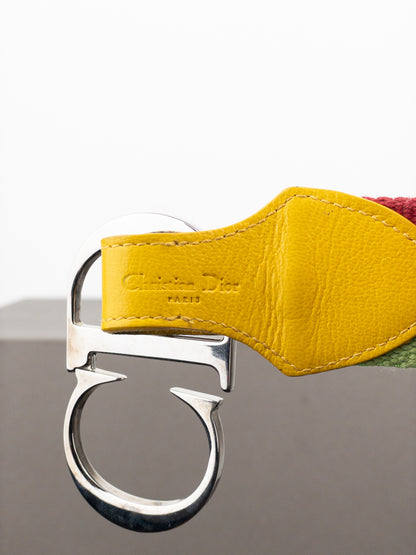 Dior by Galliano SS04 ‘Rasta’ Logo Belt